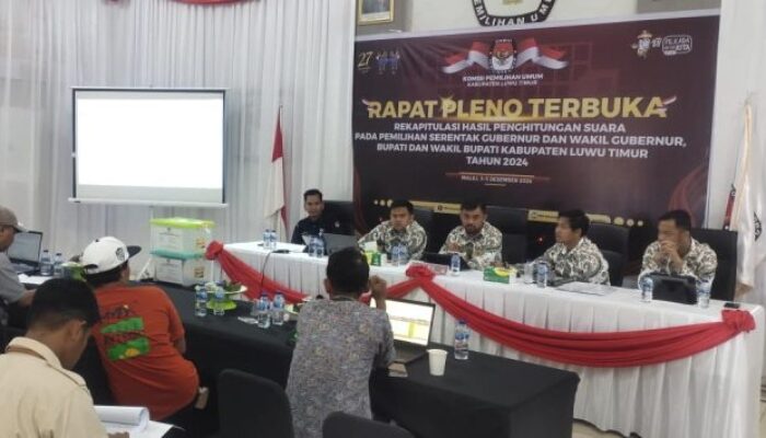 KPU Gelar Rapat Pleno Terbuka Rekapitulasi Perhitungan Hasil Perolehan Suara Pilkada 2024