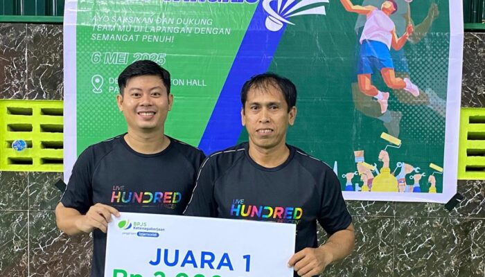 Perumda TM Torehkan Prestasi Bidang Olahraga, Perwakilannya Raih Juara 1 Turnamen Badminton BPJS Ketenagakerjaan Palopo