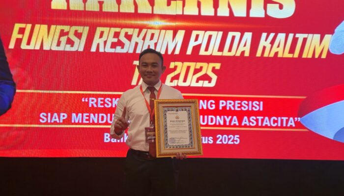 Polres Kutim Raih Juara I Terbaik Bidang Operasional Fungsi Reskrim di Rakernis Polda Kaltim