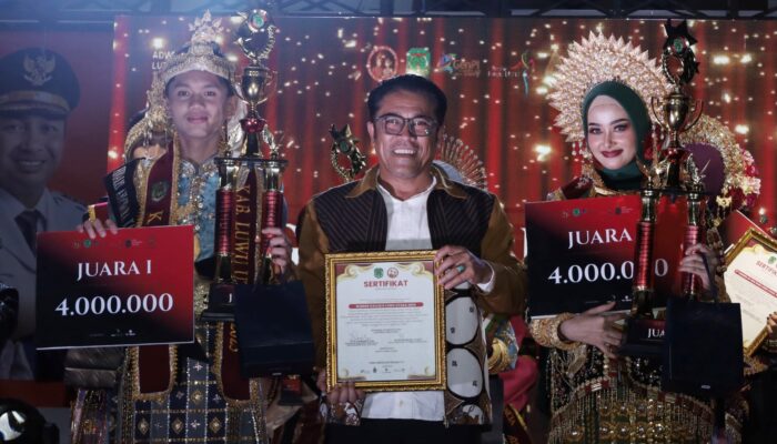 Ikhsan Irawan – Karmila Khan, Pemenang Ajang Ana’dara Kallolo Luwu Utara 2025