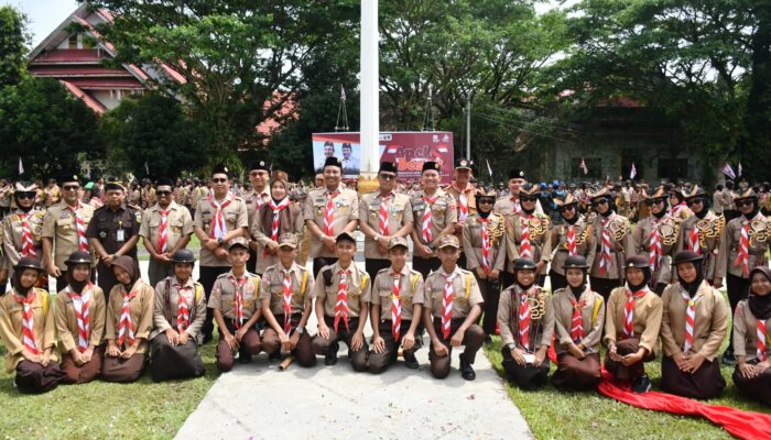 Ribuan Peserta Apel Meriahkan HUT ke-64 Pramuka di Kabupaten Luwu Utara
