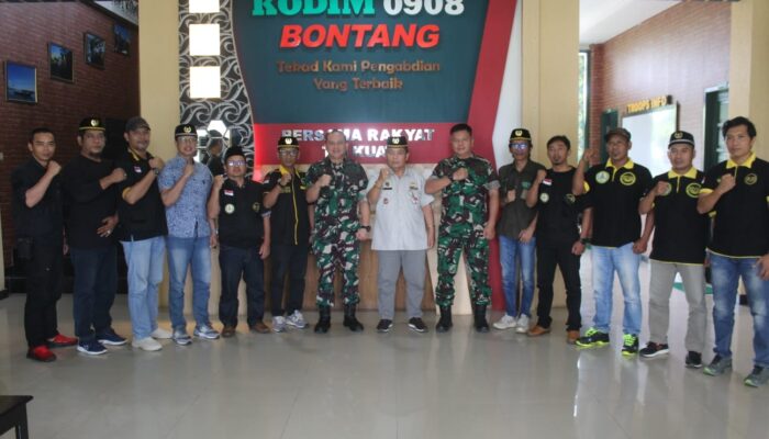 Dandim 0908/Bontang Terima Kunjungan  Laskar Kepatihan Kutai Kalimantan Timur 