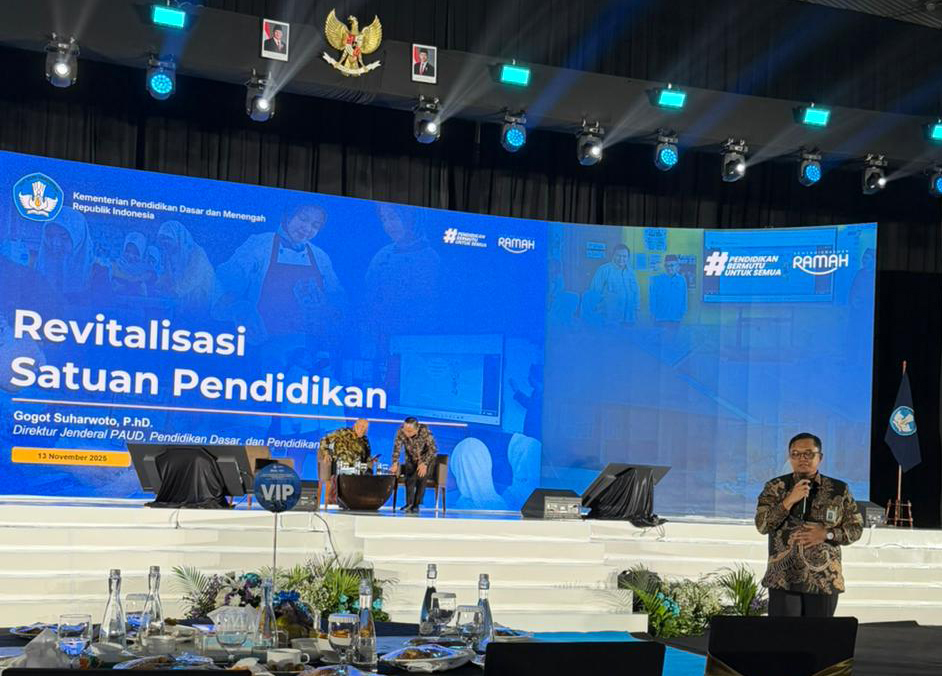 Rapat Koordinasi (Rakor) Kepala Daerah Revitalisasi dan Digitalisasi Satuan Pendidikan TA 2026, Kamis (13/11/2025), di Ice BSD Tangerang Selatan (Tangsel), Provinsi Banten.