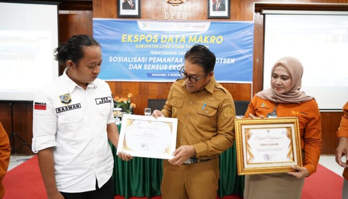 Desa Kamiri Raih Penghargaan Desa Cinta Statistik, Terbaik di Sulsel