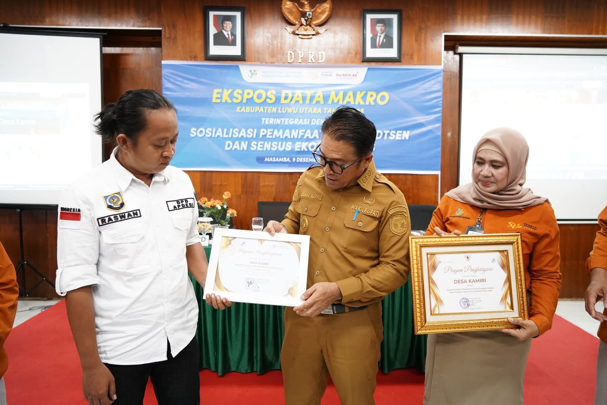 Desa Kamiri Raih Penghargaan Desa Cinta Statistik, Terbaik di Sulsel
