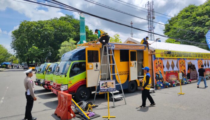 Dukung Mudik Aman dan Humanis, Polres Pangkep Sediakan Toilet Portabel di Pos Pelayanan