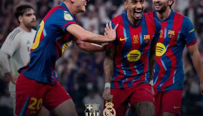 Tekuk Real Madrid 3-2, Barcelona Juara Piala Super Spanyol