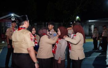 Sejumlah Warga Binaan Rutan Pangkep Dilantik sebagai Pramuka Pandega