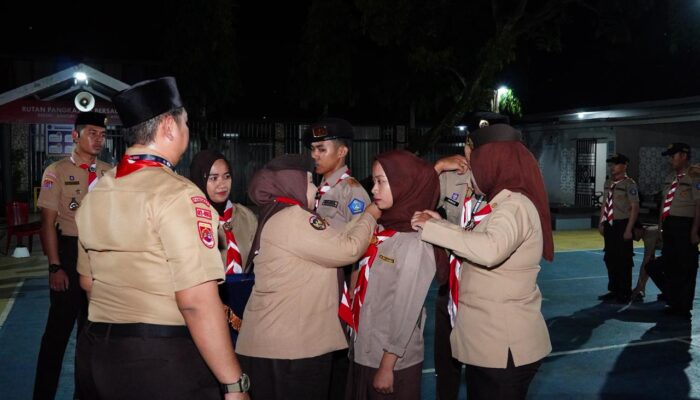 Sejumlah Warga Binaan Rutan Pangkep Dilantik sebagai Pramuka Pandega