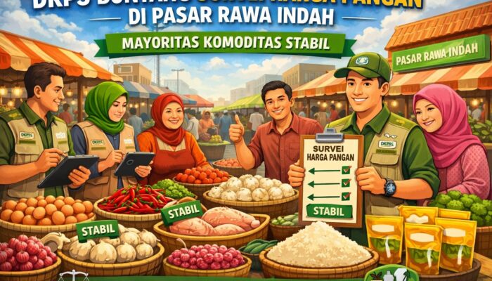 DKP3 Bontang Survei Harga Pangan di Pasar Rawa Indah, Mayoritas Komoditas Stabil