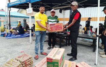 Peduli Korban Kebakaran, PAC Pemuda Pancasila Bontang Selatan Salurkan Bantuan