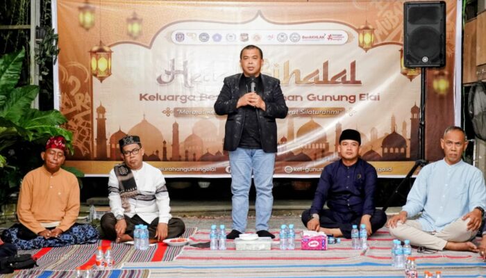 Hadiri Halalbihalal Gunung Elai, Agus Haris Tekankan Pentingnya Kebersamaan Warga