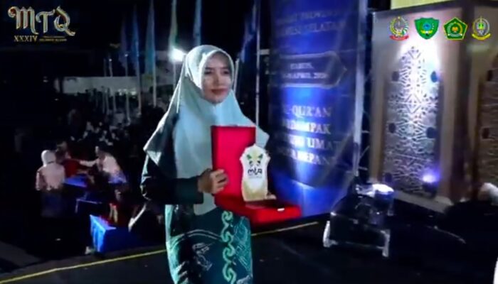 Membanggakan! Latifatul Isyaroh Antar Luwu Utara Juara di MTQ XXXIV Sulsel