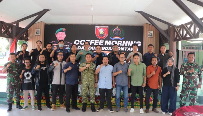 Dandim 0908/Bontang dan Insan Pers Perkuat Kolaborasi Lewat Coffee Morning