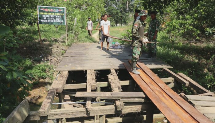 TMMD ke-128 Sentuh Masdarling, Jembatan Lapuk Disulap jadi Aman