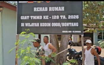TMMD Ke-128 Kodim Bontang: Pengerjaan RTLH di Desa Sidomulyo Masuki Tahap Finishing