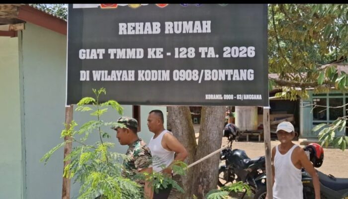 TMMD Ke-128 Kodim Bontang: Pengerjaan RTLH di Desa Sidomulyo Masuki Tahap Finishing