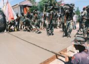 Satgas TMMD Ke-128 Kodim 0908/Bontang Kebut Pengecoran Jalan Demi Akses Warga