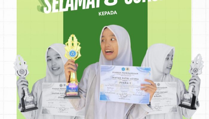 Inayah Putri Azura, Siswi MA DDI Masamba Raih Juara I Lomba Desain Poster SMADEL Art Festival