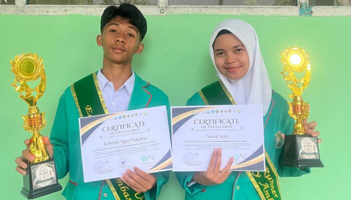 Siswa MA DDI Masamba Raih Runner Up 1 dan 2 Duta Ekoteologi pada Rohis Lutra Islamic Competition 2026