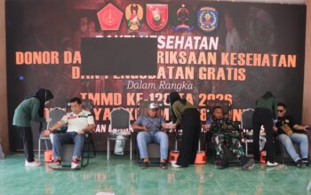 Warga Antusias Ikuti Donor Darah dan Pengobatan Gratis di Penutupan TMMD Bontang