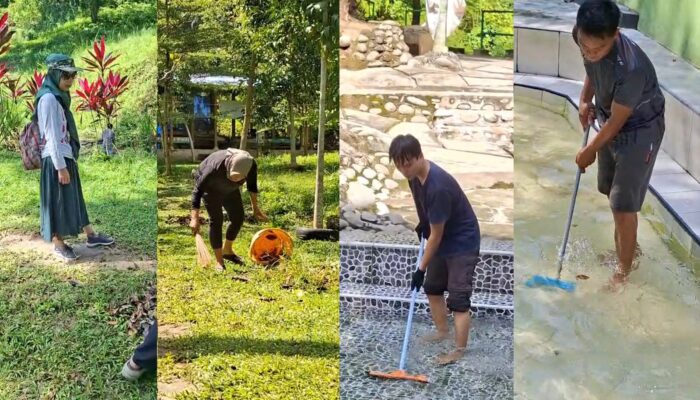 Tingkatkan Kenyamanan Pengunjung, UPT dan Bidang Pariwisata Gotong Royong di ODTW Pincara
