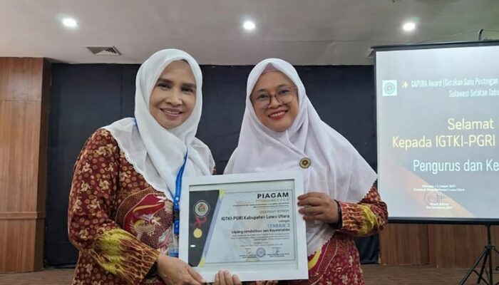 Terima Dua Penghargaan, Ketua PP IGTKI Eka Handayani Apresiasi IGTKI Luwu Utara