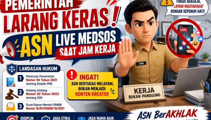 Fokus Layani Masyarakat, Pemerintah Larang ASN Live Medsos saat Jam Kerja