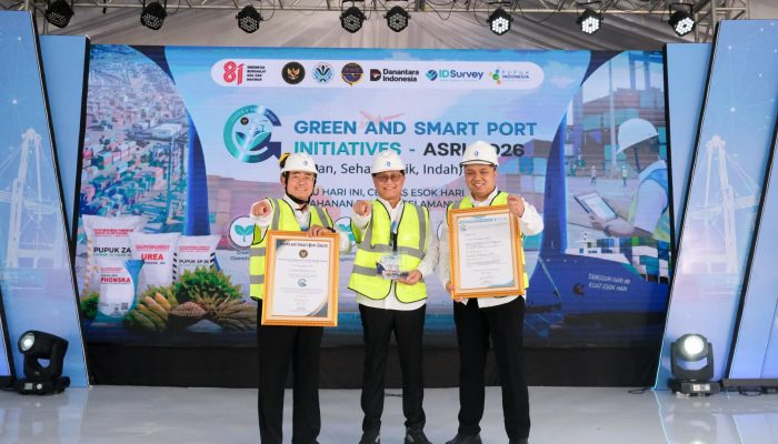 Transformasi Pelabuhan Pupuk Kaltim Raih Bintang 5 Green and Smart Port ASRI 2026