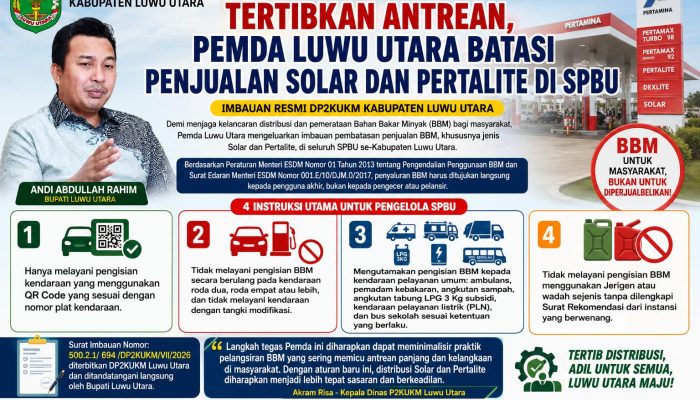 Tertibkan Antrean, Pemda Luwu Utara Batasi Penjualan Solar dan Pertalite di SPBU