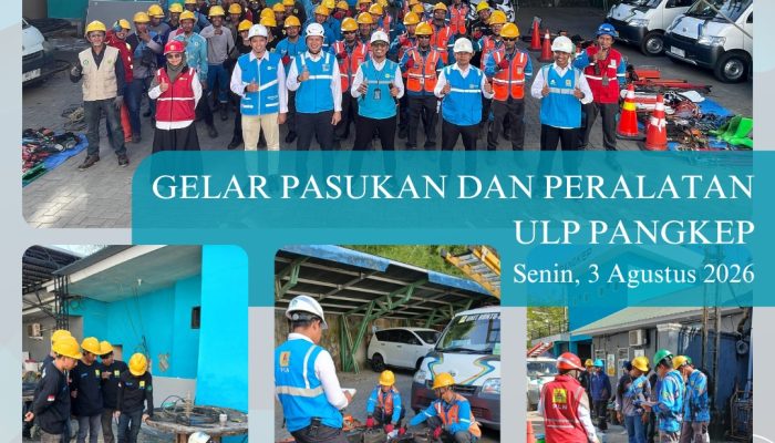 Gelar Pasukan dan Peralatan, ULP Pangkep Pastikan Keandalan Pasokan Listrik Demi Menyambut HUT Kemerdekaan RI