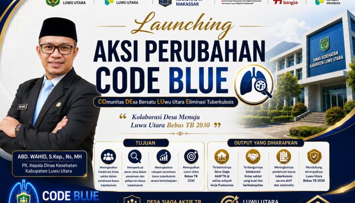 Wujudkan Luwu Utara Bebas TBC 2030, Kadis Kesehatan Luncurkan Inovasi CODE BLUE