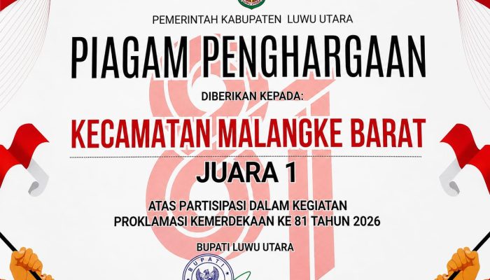 Paling Heboh dan Meriah! Malangke Barat Raih Gelar Kecamatan Terbaik pada HUT ke-81 RI