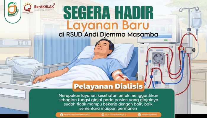 Kabar Baik! RSUD Andi Djemma Masamba Segera Hadirkan Layanan Cuci Darah untuk Pasien Gagal Ginjal