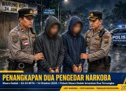 Patroli Dini Hari, Polsek Muara Badak Bekuk Dua Pengedar Sabu 